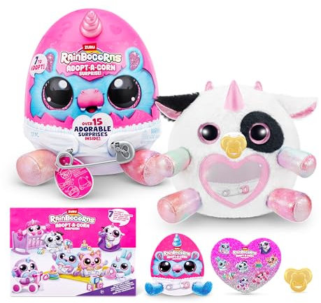 Rainbocorns, Adopt-A-Corn Surprise (Kuh) von ZURU Plüschtier, Sammlerplüsch, Baby, Überraschungseier für Mädchen & Kinder