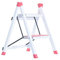FLYIFE Tritthocker Zweistufige Tragbare Leiter, Trittleiter Mit Doppeltem Verwendungszweck, Schlafsaalleiter, Garage, Autowaschhocker, Fußschemel – Trittleiter/Pink/40 X 45 X 57Cm