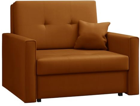 Mirjan24 Sofa Viva Bis I mit Schlaffunktion, Schlafsofa, einsitzer Polstersofa mit Bettkasten, Bettsofa inkl. Kissen, Farbauswahl, Wohnlandschaft (Manila 31)