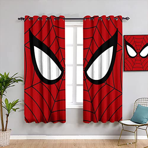 Enfunt-Home Superhelden Vorhänge Gardinen mit Ösen, Vorhang Blickdicht, Verdunklungsvorhänge, Fensterdekoration, Schlafzimmer Wohnzimmer & Kinderzimmer Deko, Blackout Curtain 2er Set