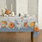 Horaldaily Herbst Tischwäsche 140x110 cm Rechteckig, Erntedankfest Herbsternte Orange Weiß Kürbis Tischdecke für Party Picknick Abendessen Dekor
