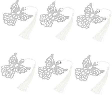 TOGEVAL 6stücke Engel Lesezeichen Aus Edelstahl Hohl-design Mit Quaste Elegante Lesezeichen Für Bücherliebhaber Perfektes Für Lesefreunde Und Autoren