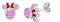 Kaguyo Minnie Maus Ohrringe, 925 Sterling Silber Amethyst weiß Blau rosa Emaille-Schleife Zirkonia Mickey Maus Ohrstecker für Frauen Mädchen, Geburtstagsgeschenk (rosa)