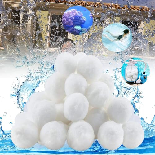 Swimming Pool Filter Ball,Reusable Filter Ball,700g Filter Ball Is Equivalent To 25kg Sand Filter Ball,Suitable For Various Filtration Systems,1400g