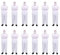 Tradineur - Pack de 12 Trajes Protectores de Trabajo, Mono desechable, Integral, Multiusos, protección, Bricolaje, Pintura, mecánica (Blanco - Talla única - Unisex)