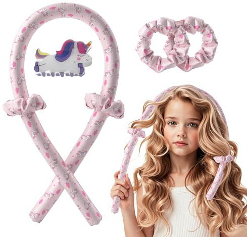 Mädchen Lockenwickler über Nacht, Heatless Curls Band, Teenager Mädchen Geschenke 3+ Jahre, Lockenband über Nacht, Overnight Blowout Curls, Lotta Curls Locken über Nacht, Haar Locken über Nacht