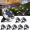 btfarm 8 Pezzi Luci Solari da Giardino, 8 LED Faretti Sepolta Solari a Led da Esterno, IP65 Impermeabile Lampade Faretto Solare da Terra per Prato Vialetto Strade Paesaggio, Bianco Freddo