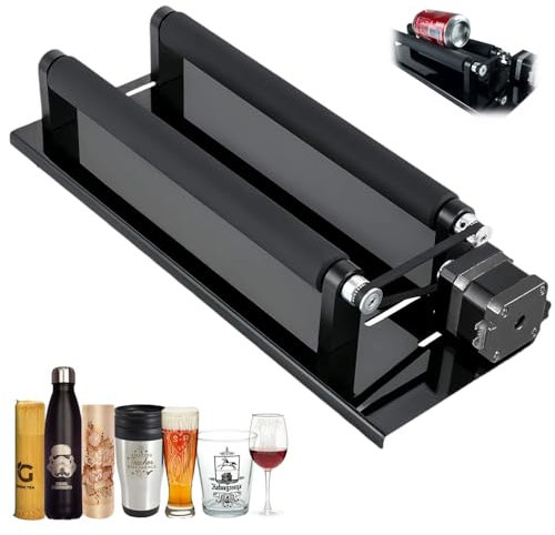 Kensbro Laser-Rotationswalze mit Y-Achse für Graviermaschinen – 360° Rotation, 10-100mm Einstellbarer Durchmesser, Gravur Zylindrischer Objekte