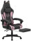 bigzzia Chaise de Gaming Ergonomique avec Oreilles de Chat pour Filles et Adultes, Chaise de Jeu d'ordinateur réglable en Hauteur avec Appui-tête et Support Lombaire de Massage (Noir et Rose)