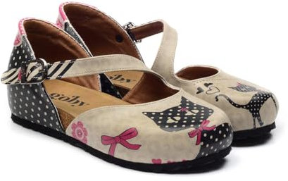 GOBY Damen Freizeit-Strandsandale mit verstellbarem Riemen – Bequeme, wasserfreundliche Outdoor-Sandale für den Sommer, Unterstützung bei Plantarfasziitis – Frische Farben