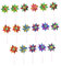 VICASKY 20stücke Teiliges Bunte Windmühlen Spielzeug DIY Pinwheel Windmühle Für Garten Balkon Und Terrasse Dekorative Windrad Spielzeuge Aus Plastik Für Outdoor Landschaftsdekoration