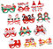 HEMOTON 12 Stück Weihnachtsfeier-brillenrahmen Foto-requisiten 2023 Weihnachtsdekorationen Schnappkreisrahmen Für Erwachsene Leichtes Filzmaterial