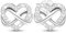 Herz Ohrringe Sterling Silber 925,Glänzend Infinity Damen Ohrstecker,Geschenk für Frauen