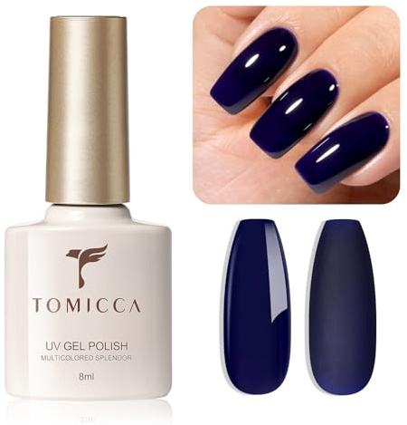 TOMICCA UV Nagellack Saphirblau Gel Nagellack UV/LED 8ML | Soak-Off Gel Nail Polish Geeignet für Anfänger Nail Art Salon DIY Home