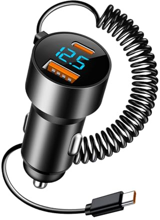 Zunetsutock PD QC 3.0 tipo C 100 W, cavo estraibile integrato, compatibile