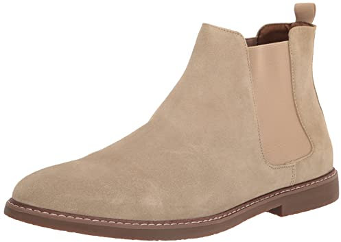 Steve Madden Herren Highline Chelsea-Stiefel, Sandfarbenes Wildleder, 44 EU