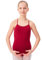 tanzmuster ® Ballettanzug Mädchen Träger - Leonie - aus Baumwolle, Ballettbody Ballett Trikot in Burgunder, Größe 140/146