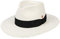 Mayser Nizza Panamahut Strohhut Panamastrohhut Sonnenhut Herrenhut Damen/Herren - Made in The EU mit Ripsband, Ripsband Sommer Frühling-Sommer - 58 cm Natur