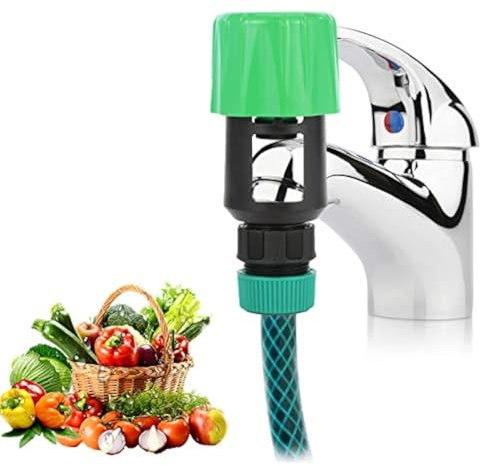 Conector de grifo de manguera de jardín, cabezal de grifo de cocina, juego de inicio de montaje de manguera, grifo de agua universal a conector de manguera de jardín, adaptador de grifo de cocina