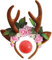KarnevalsTeufel.de Set REH Rehlein Haarreif Rentier rote Nase Rudolf Weihnachten Geweih Haarschmuck Zubehör Accessoire (Set 2)