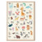 MeinBaby123® ABC Poster fürs Kinderzimmer | Alphabet Poster DIN A2 I Tier Lernposter mit Buchstaben | geeignet für Kindergarten, Vorschule, Grundschule | Wandposter Premium (Tiere Alphabet 1)