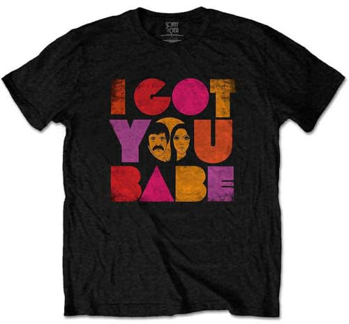 Sonny & Cher T Shirt I Got You Babe Official Mens Black L