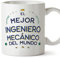 MUGFFINS Tazas para INGENIERO MECÁNICO hombre - En Español - Mejor del Mundo - 11 oz / 330 ml - Regalo original y divertido