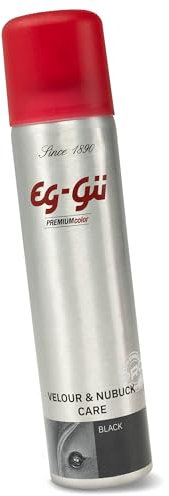 eg-gü - Pflegendes Imprägnierspray Wildleder Schwarz - Nubukleder Pflege & Rauleder Schutz - Imprägnierung für Veloursleder, Rauleder, Nubukleder - Imprägnierspray Schuhe Wildleder 250ml