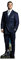 Star Cutouts CS1051 Henry Cavill Schwarzer Anzug Weißes Hemd Lifesize Pappaufsteller mit Mini-Schauspieler