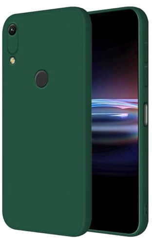 HONLEN Hülle für Huawei Y6 2019 / Y6 Pro 2019 / Honor 8A / Y6S 2019 Schutzhülle Case, (6.09 Inches) Liquid TPU Silicone Handyhülle mit Fallschutz Silikon Cover Dunkelgrün