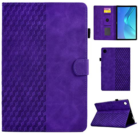 CASAFUNY Case for Huawei MediaPad M5/M5 Pro 10.8 Inch 2018, PU Leather Tablet Protective Case with Multi-Angle Stand, Purple