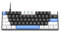 60 Percent Mechanical Gaming Keyboard,White Black Blue Mixed Color Keycaps Gaming Keyboard with Linear Red Switch, Detachable Type-C Cable Mini Keyboard with Blue Light for Windows/Mac/PC/Laptop