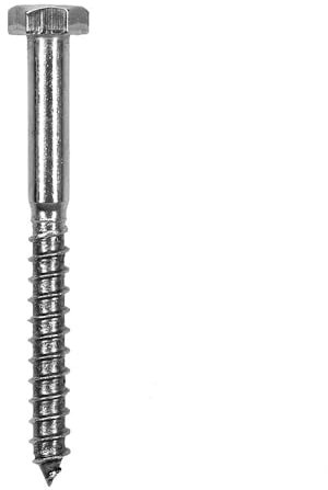 Offgridtec Sechskant Edelstahl Holzschrauben M8 DIN571 Länge 60mm 25 Stück