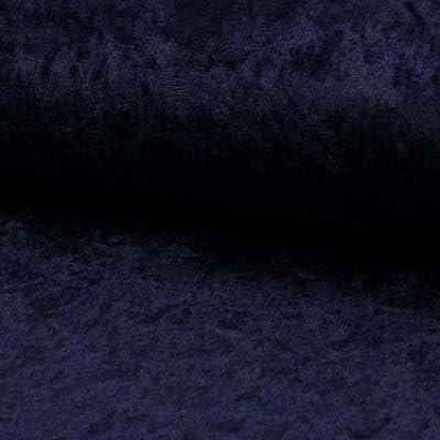 Pannesamt Meterware | 1 Meter | 26 Farben | Brilliant Samt | 145 cm breit | Stoff | Velour (Dunkel Blau)