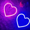süße LED Herz Schilder batterie Neon-Herz Valentinstag Liebe dekorative Lampe für Hochzeit Mädchen Frauen Zimmer Wanddekoration, Weihnachten Valentinstag Geschenke für Ehefrauen, 7,8 x 8,2 Zoll