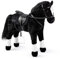 ELLA & PIET® Kleines Stehpferd Amber mit Sattel und Steigbügel (Schwarz) Standpferd Pferd Pony
