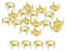 sourcing map 100 Stück 9mm Goldene Runde Kuppelnieten Metallkrallenperlen Nagelkopfnieten Spike Nieten Punk Rock DIY für Lederhandwerk Kleidungsgürtel Tasche Schuharmband Zubehör