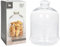EH Excellent Houseware Glass Biscuit Cookie Jar with Dome Lid Round Clear Glass Cloche Bell Jar Biscotti Food Storage Jar Container for Biscuits Cookies Baked Goodies Sweets Candy, 150922