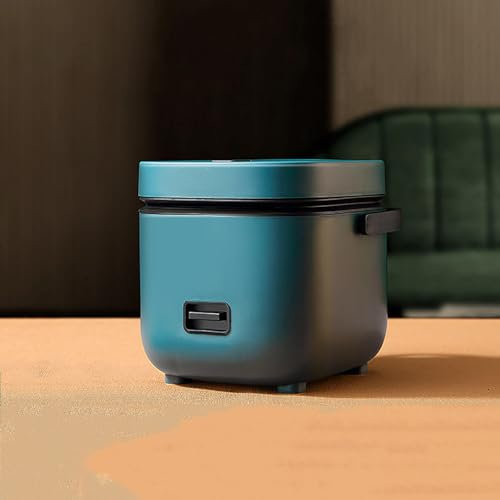 Small Rice Cooker 1 Person, Small Rice Cooker Mini Heating Rice Cooker Charger 1.2 Litre, Non-Stick Inner Pot with Steamer,Green