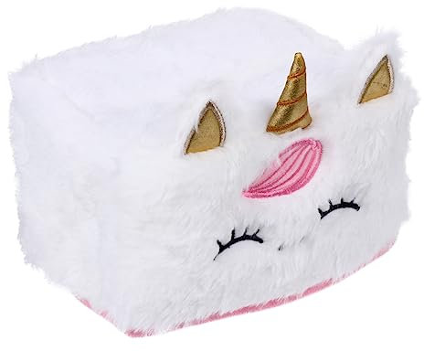 Ciieeo Einhorn-taschentuchhalter Aus Plüsch Auto-serviettenhalter Cartoon-Design Umweltfreundliches Material Geeignet Für Schreibtisch Wohnzimmer Hotel Und Auto
