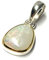 Kettenanhänger 925 Silber bicolor Opal Edelopal Milchopal freie Form dreick