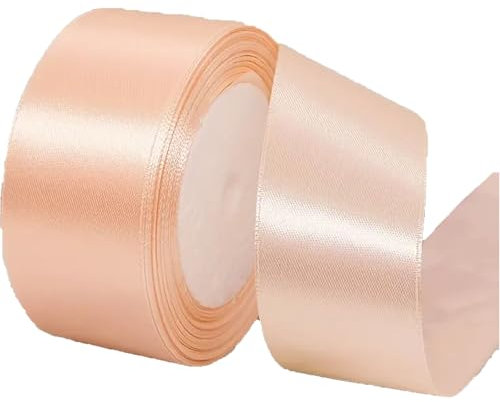 4cm Champagner Rosa Satinband, Satin Dekoband Präsent Geschenkband Breit Ribbon für Kleid Hochzeit, Taufe und Geburtstag Geschenke,Satin Dekoband, Deko Band Geschenkverpackung, 22.8M…