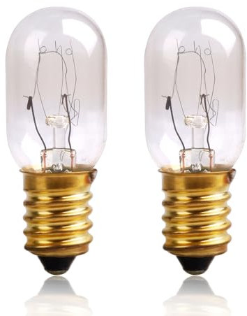 Caldarax T20 E14 Salt Lamp Bulbs Dimmable, 150LM Warm White 2700K, AC 220-240V, E14 SES Small Edison Screw Fridge Bulb, for Ovens, Microwave, Sewing Machine, Scentsy Warmer, 2 Pack