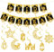 Ramadan Deko, Eid Mubarak Dekoration Eid Mubarak Banner Ramadan Girlande Gold Stern Mond Ramadan Bayram Dekoration für Ramadan Kareem Festival Party Dekoration