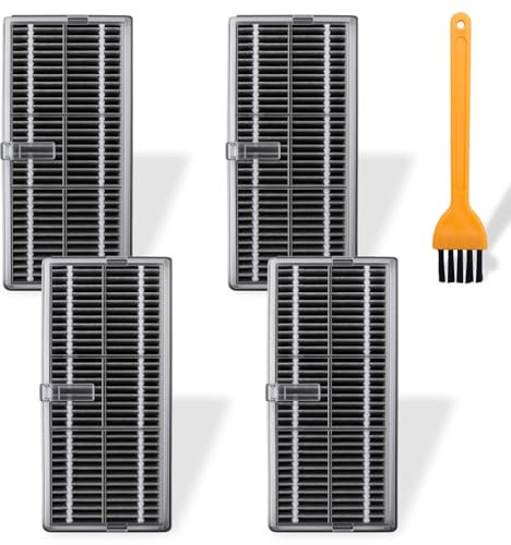 Druuzyl 4 Piezas Filtros HEPA de Recambio para Dreame L10s Pro Ultra Heat/L10s Ultra Gen 2/X40 Ultra/L40 Ultra/X30 Ultra/Mova P50 Pro Ultra/E30 Ultra - Accesorios Compatibles Robot Aspirador (Alta Cal
