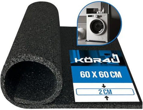 kör4u Premium Antivibrationsmatte 60x60x2cm, zuschneidbar, Gummimatte, Schallschutzmatte, Schwingungsdämpfer, geeignet als Waschmaschinenunterlage