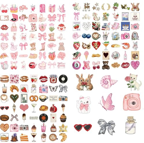 Tivleed Aesthetic Stickers, Bookish Stickers, 150pcs Waterproof Vinyl Stickers Pack for Kindle, Laptop, Water Bottle, Suitcase and Phone, Cute Designs for Girls and Teens (A150PCS)