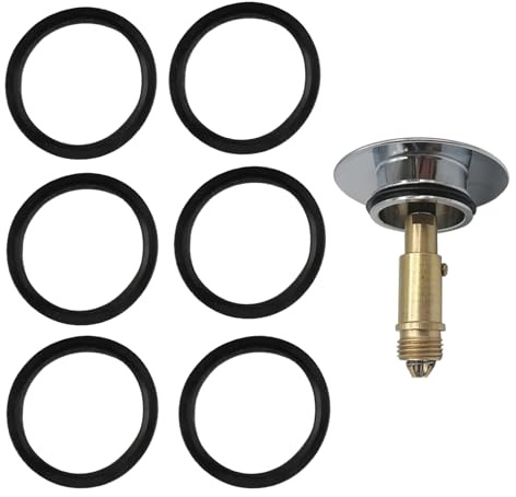 oupados 6-Piece Nitrile Rubber O-Ring Replacement Sealing Ring Universal | Seal for Push-Up (Pop-Up Valve) Drain Assembly,Wasserdichte Abdichtung für Ablaufgarnitur, Wasserleitungen und Rohr Reparatur