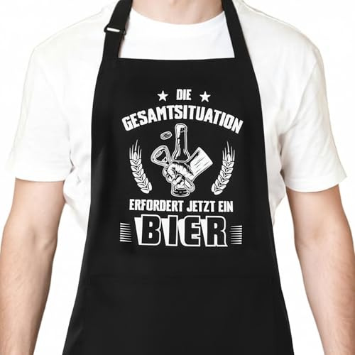 Livdouyu Lustige Kochschürze für Männer,Grillschürze Verstellbare Schürze | Lustiges Motiv für Hobbyköche und Grillfreunde Geeignet als Geschenk für Ehemann und Chefkoch Perfekt passend für Vatertag