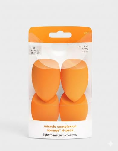 Sponges Makeup RT Sponge Set 4 Pack, Soft Non-Latex Beauty Blender for Foundation, Concealer & Powder Makeup